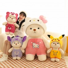 Pikachu Hello Kitty Stitch cos bear anime plush doll 30CM/40CM