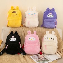 Sanrio Melody kitty Cinnamoroll Kuromi anime plush backpack bag