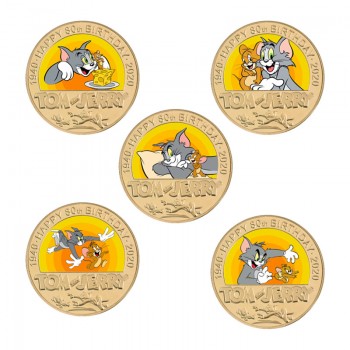 Tom and Jerry cat Coin Collect Badge Lucky Coin Decision Coin