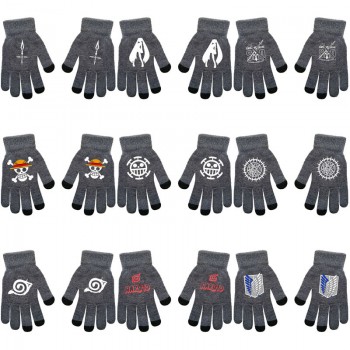 Naruto One Piece Death Note Miku Attack on Titan cotton gloves