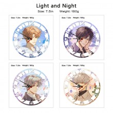 Light and Night anime wall clock