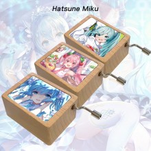 Hatsune Miku anime wooden music box