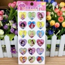 The princess acrylic diamond 3D stickers(price for 10pcs mixed)
