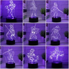 Genshin Impact game Acrylic Figure 3D Lamp USB Night Light