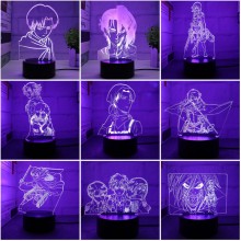 Attack on Titan Anime Acrylic Figure 3D Lamp USB Night Light