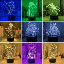 Sword Art Online Anime Acrylic Figure 3D Lamp USB Night Light