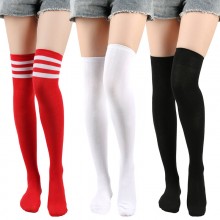 Student keep warm knitted long stockings pantyhose a pair