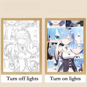Re:Life in a different world from zero anime Led Photo Frame Lamp Painting Night Lights