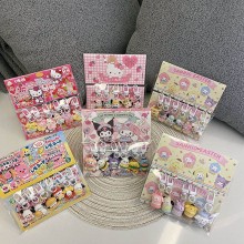Melody Cinnamoroll Kuromi Kirby anime figure doll key chains set(6pcs a set)