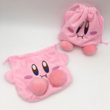 Kirby anime plush drawstring bag 16cm