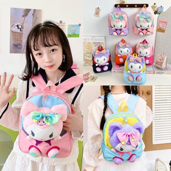 Kuromi anime plush backpack bag