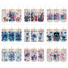 Stitch anime frosted glass cups 350ml/450ml