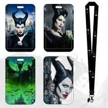 Maleficent ID cards holders cases lanyard key chain