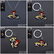 The Powerpuff Girls anime key chain necklace