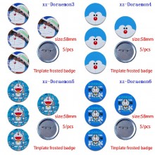 Doraemon anime tinplate frosted bandage pins brooc...