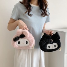 Melody Kuromi anime plush cosmetic bag handbags