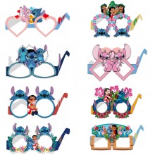 Stitch anime cosplay paper glasses set(8pcs a set)