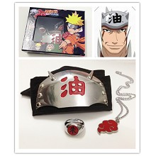 Naruto cos headband+ring+necklace