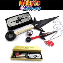 Naruto cos weapons + necklace+ring+headband(5pcs a set)