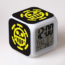 One Piece law multi-color clock（no battery）