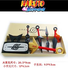Naruto cos headband+6pcs weapons a set