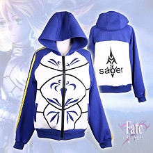 Fate stay night sabert thick hoodie cloth