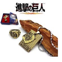 Attack on Titan necklace+ring set