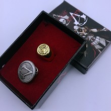 Assassin's Creed pin+ring a set