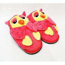 Owl anime plush slippers a pair