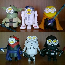 Despicable Me cos Star Wars figures set(6pcs a set...