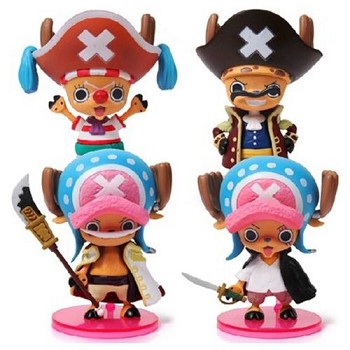One Piece Chopper anime figures set(4pcs a set)