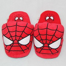 Spider man anime plush slippers shoes a pair