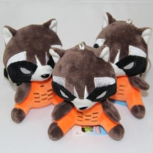 4inches raccoon plush dolls set(5pcs a set)
