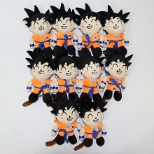 4inches Dragon Ball Son Goku anime plush dolls set(10pcs a set)