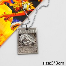 One Piece Sanji wanted anime necklace