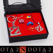 DAOTA 2 key chain+necklace+rings set(6pcs a set)