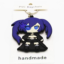 Black rock shooter two-sided key chain
