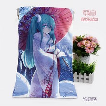 Hatsune Miku anime bath towel