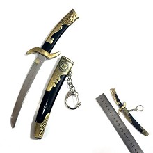 Tomb Notes anime knife key chain