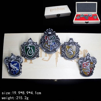 Harry Potter brooches pins set(5pcs a set)