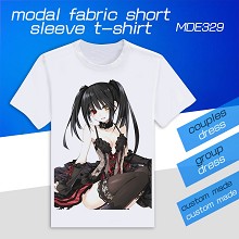 Date A Live anime modal fabric short sleeve t-shir...