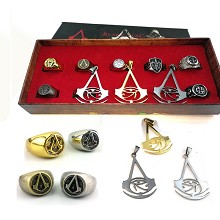 Assassin's Creed ring and key chains a set