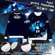 Black rock Shooter anime full print hoodies
