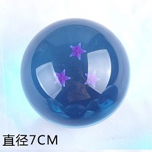 Big anime blue crystal dragon ball 3 stars 7.6CM
