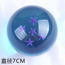 Big anime blue crystal dragon ball 5 stars 7.6CM