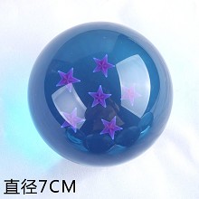 Big anime blue crystal dragon ball 6 stars 7.6CM