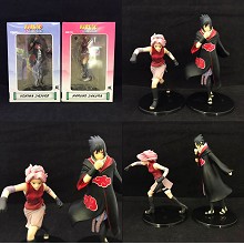 Naruto Sasuke and Haruno Sakura anime figures set(2pcs a set)