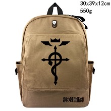 Fullmetal Alchemist anime canvas backpack bag