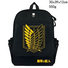 Attack on Titan anime canvas backpack bag