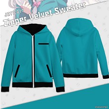 Eromanga-sensei zipper velvet sweater hoodie